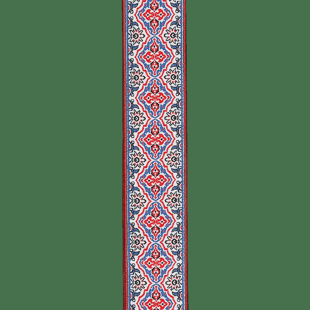 Eco Persian Woven Guitar Strap, White