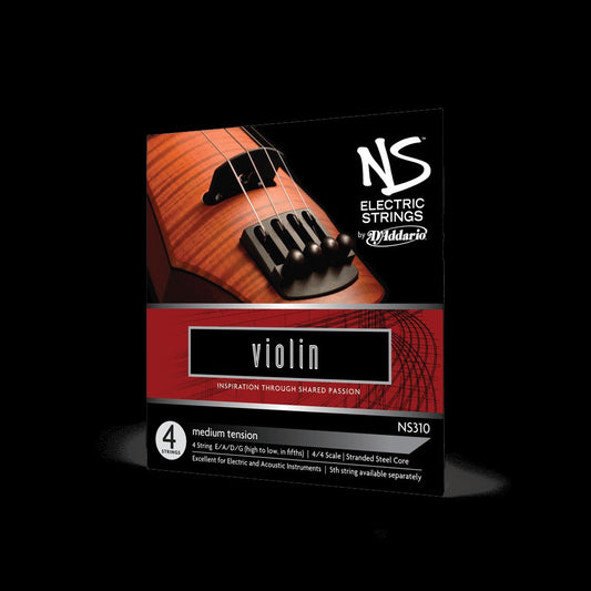 NS Electric Violin String Set, 4/4 Scale, Medium Tension