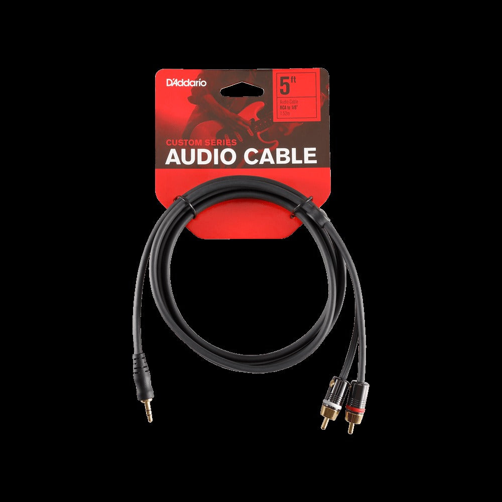 Dual RCA to Stereo Mini Cable, 5 feet