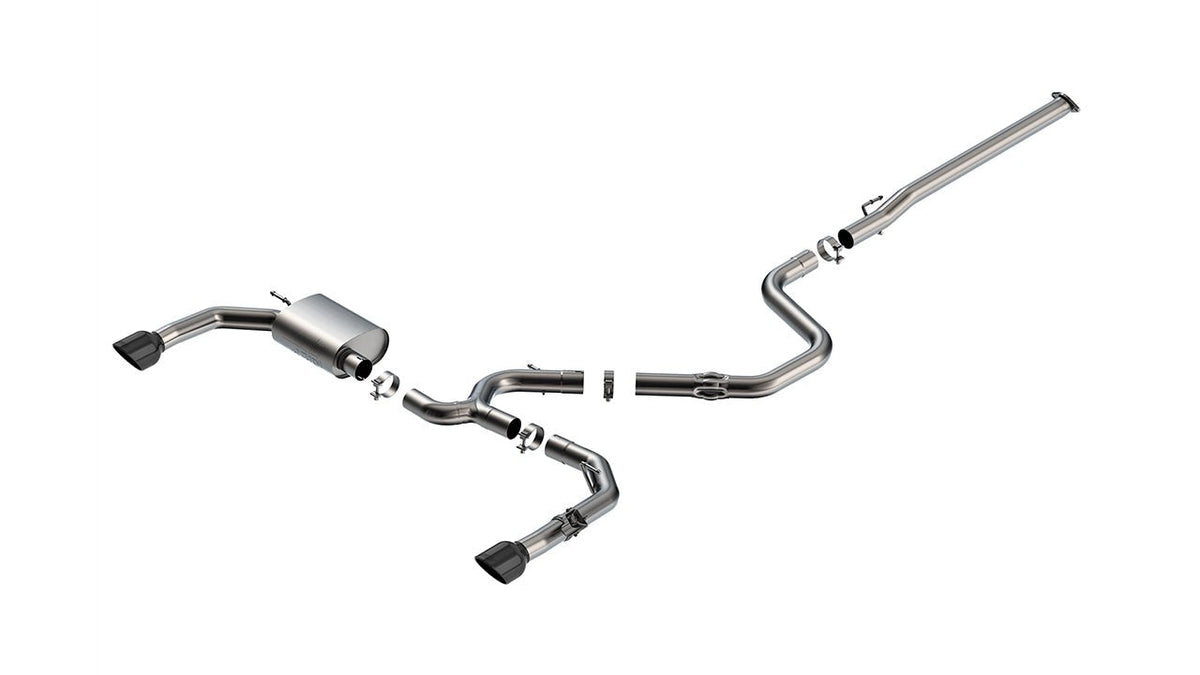 Borla Cat-Back Exhaust System - Black Chrome Tips | 2024-2026 Hyundai Elantra N (141019BC)