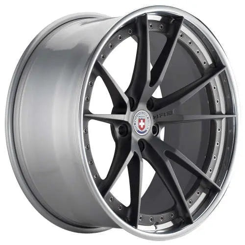 HRE Performance Wheels S104 Satin Charcoal Center w/ Polished Clear Outer & Gloss Silver Inner 20x9 | 5x114.3 (S104-20951143503C)