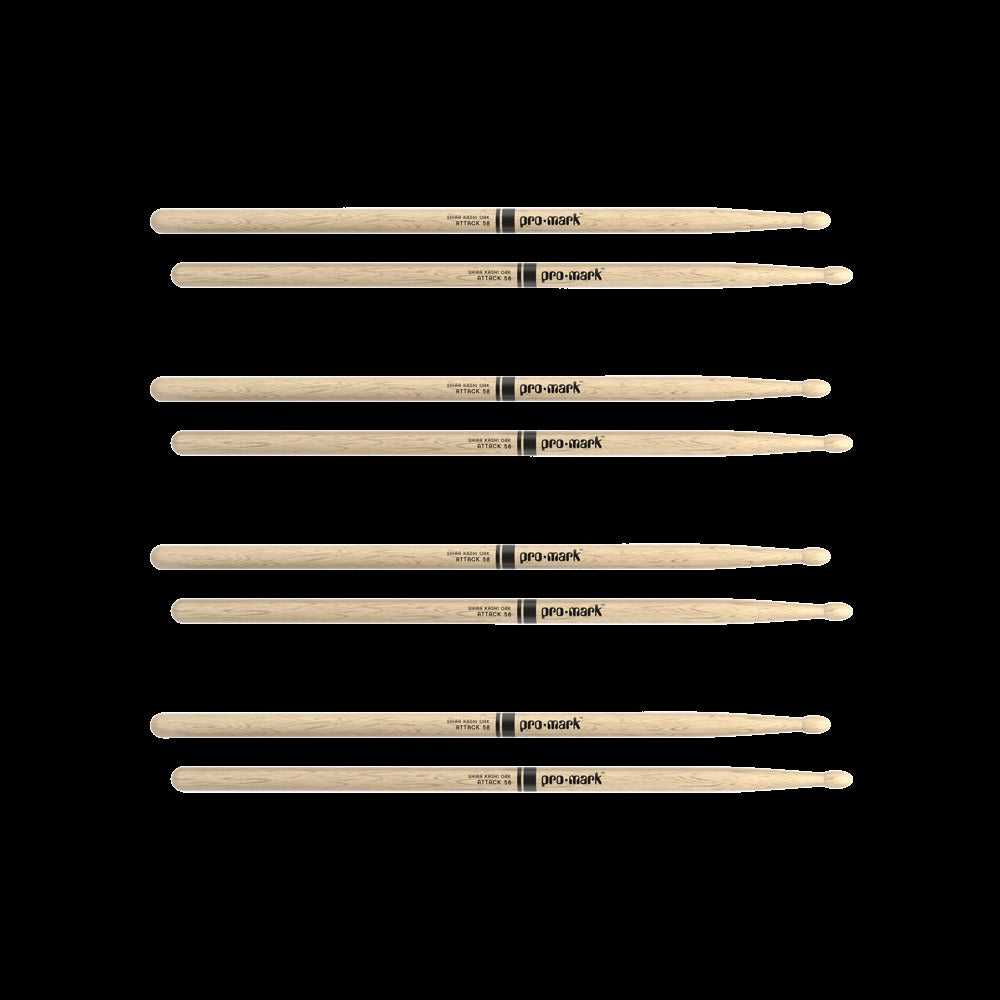 Classic Attack 5B Shira Kashi Oak Drumstick, Oval Wood Tip