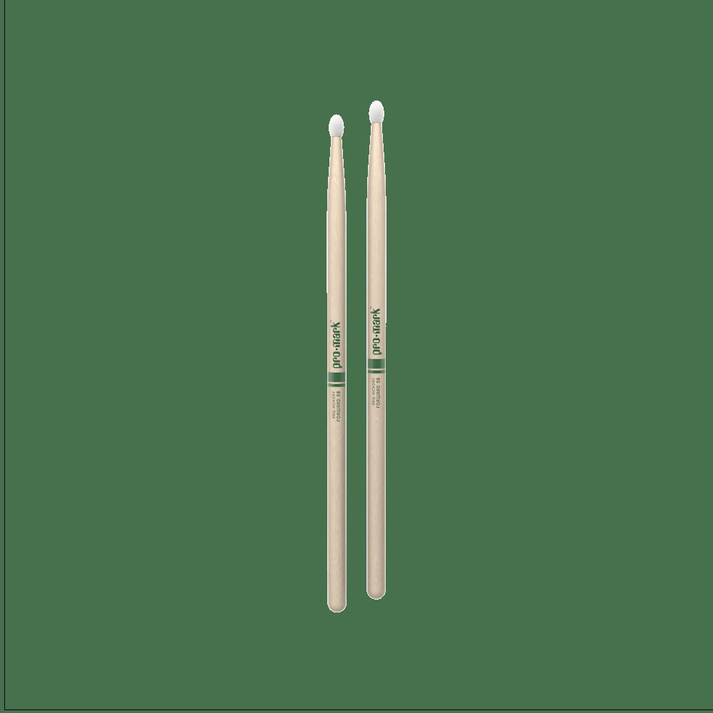 Classic Forward 5B Raw Hickory Drumstick, Oval Nylon Tip