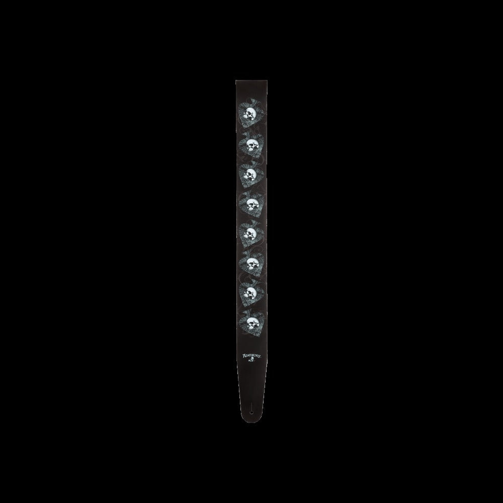 Alchemy Leather Guitar Strap, Death Club