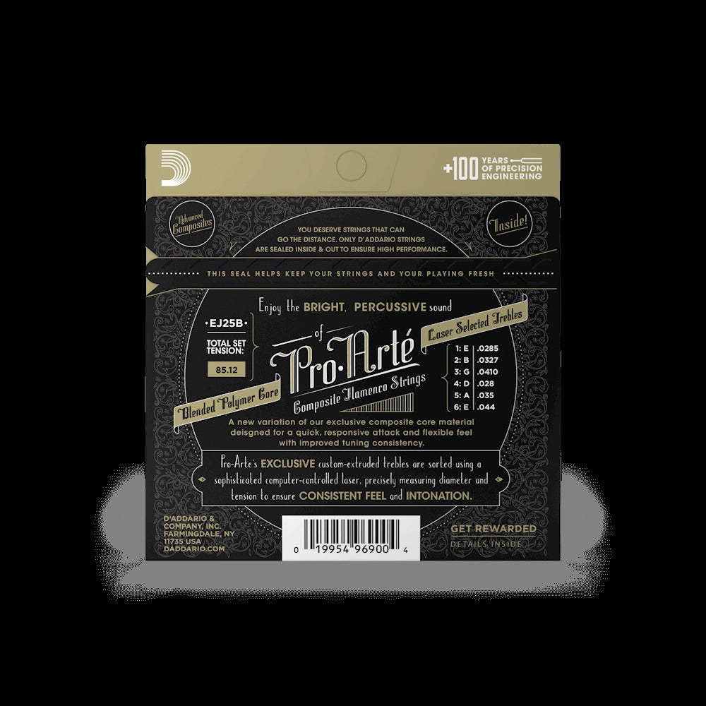 Flamenco Tension, Pro-Arté Black Nylon Composite Classical Guitar Strings