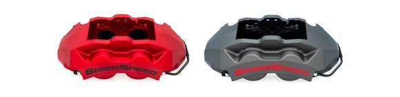 GrimmSpeed 4-Piston Brake Caliper Kit - 326mm Rotor | 2002-2021 Subaru WRX/STI (GRM.1169.1)