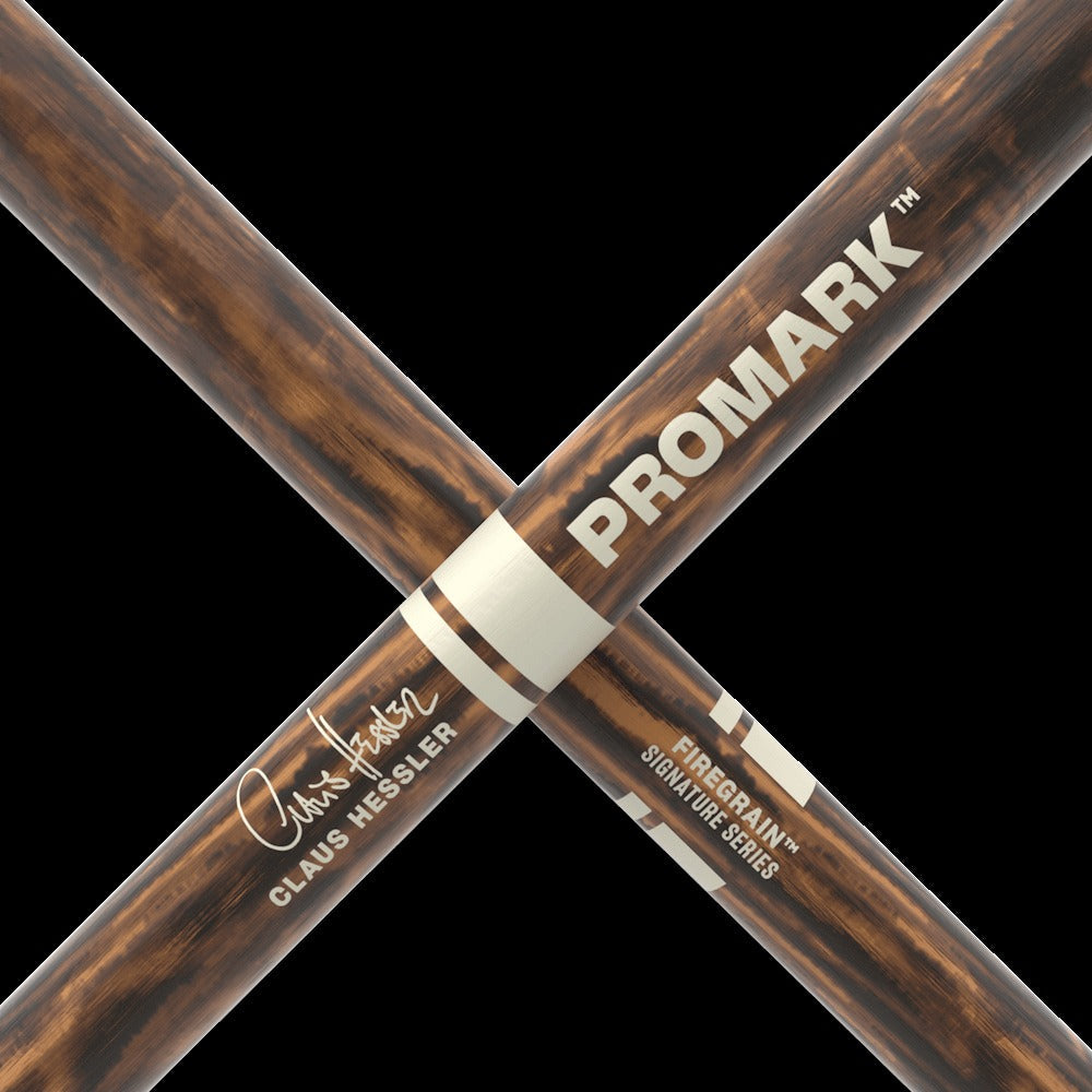 Claus Hessler ActiveGrip Clear, FireGrain Hickory Drumstick, Wood Tip