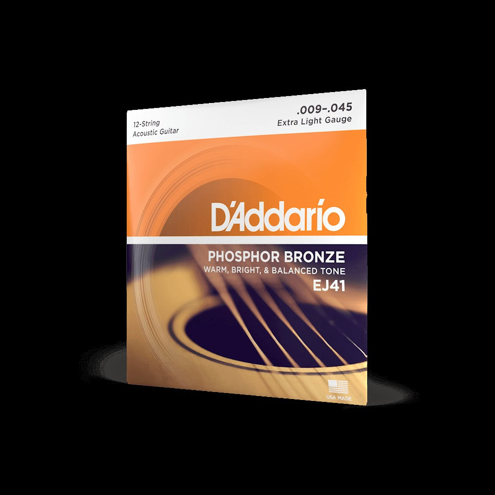 09-45 Extra Light 12-String, Phosphor Bronze Acoustic Guitar Strings