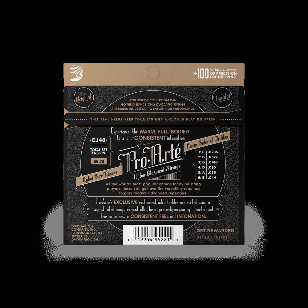 Hard Tension, Pro-Arté Nylon 80/20 Bronze Classical Guitar Strings