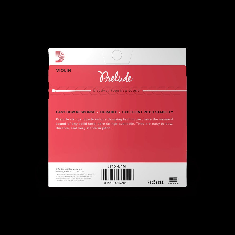 Prelude Violin String Set, 4/4 Scale, Medium Tension