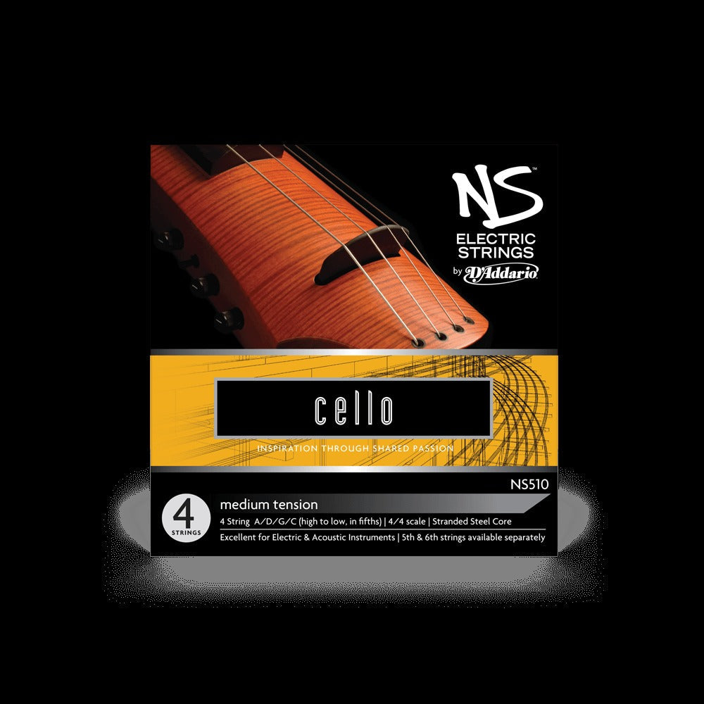 NS Electric Cello String Set, 4/4 Scale, Medium Tension