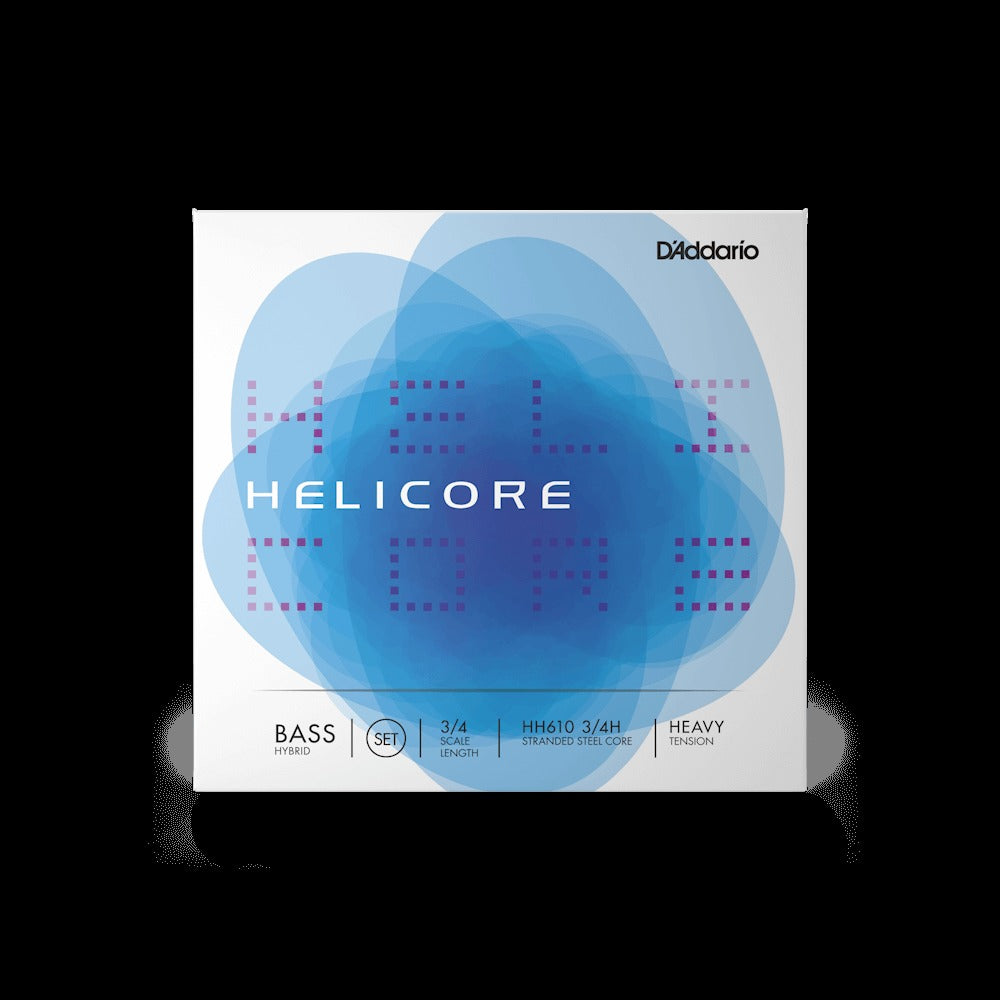 Helicore Hybrid Bass String Set, 3/4 Scale, Heavy Tension