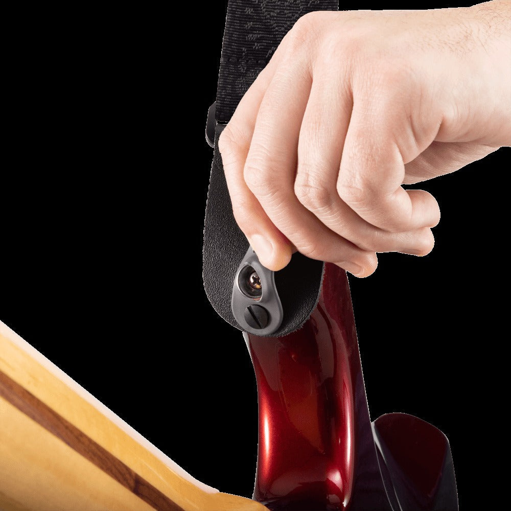 Pad Lock Woven Guitar Strap, Monterey Black