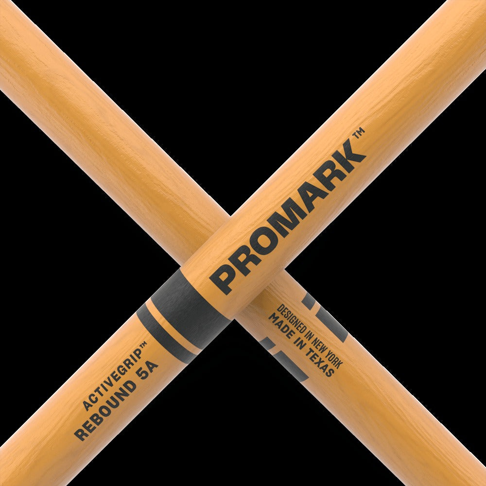 Rebound 5A ActiveGrip Clear Hickory Drumstick, Acorn Wood Tip