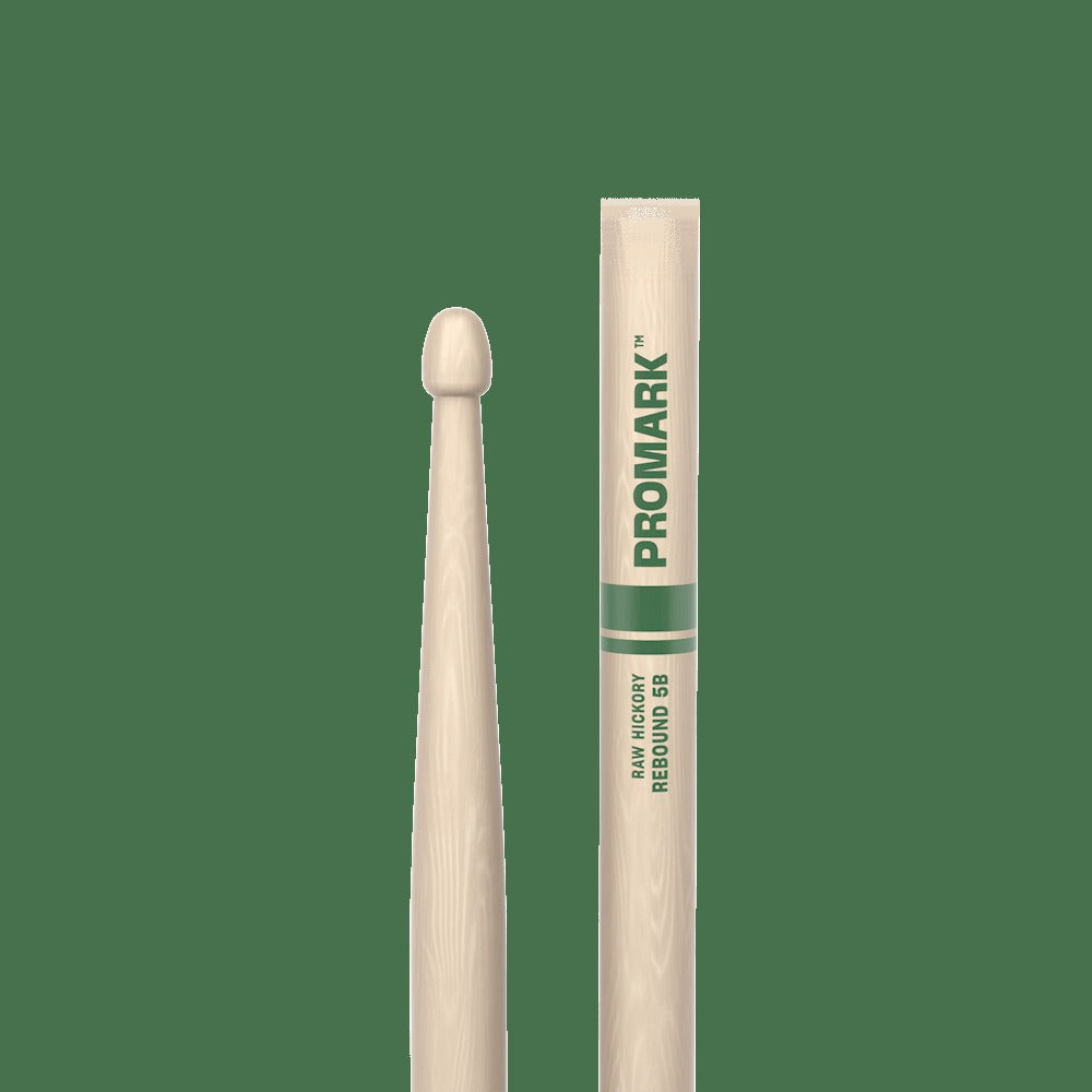 Rebound 5B Raw Hickory Drumstick, Acorn Wood Tip