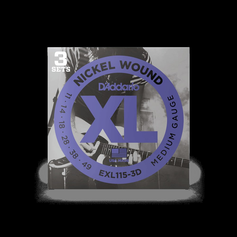 11-49 Medium, XL Nickel Electric Guitar Strings