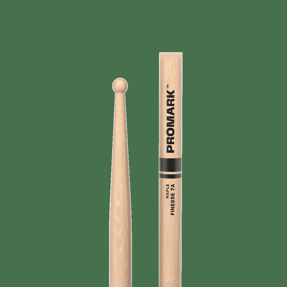 Finesse 7A Maple Drumstick, Small Round Wood Tip