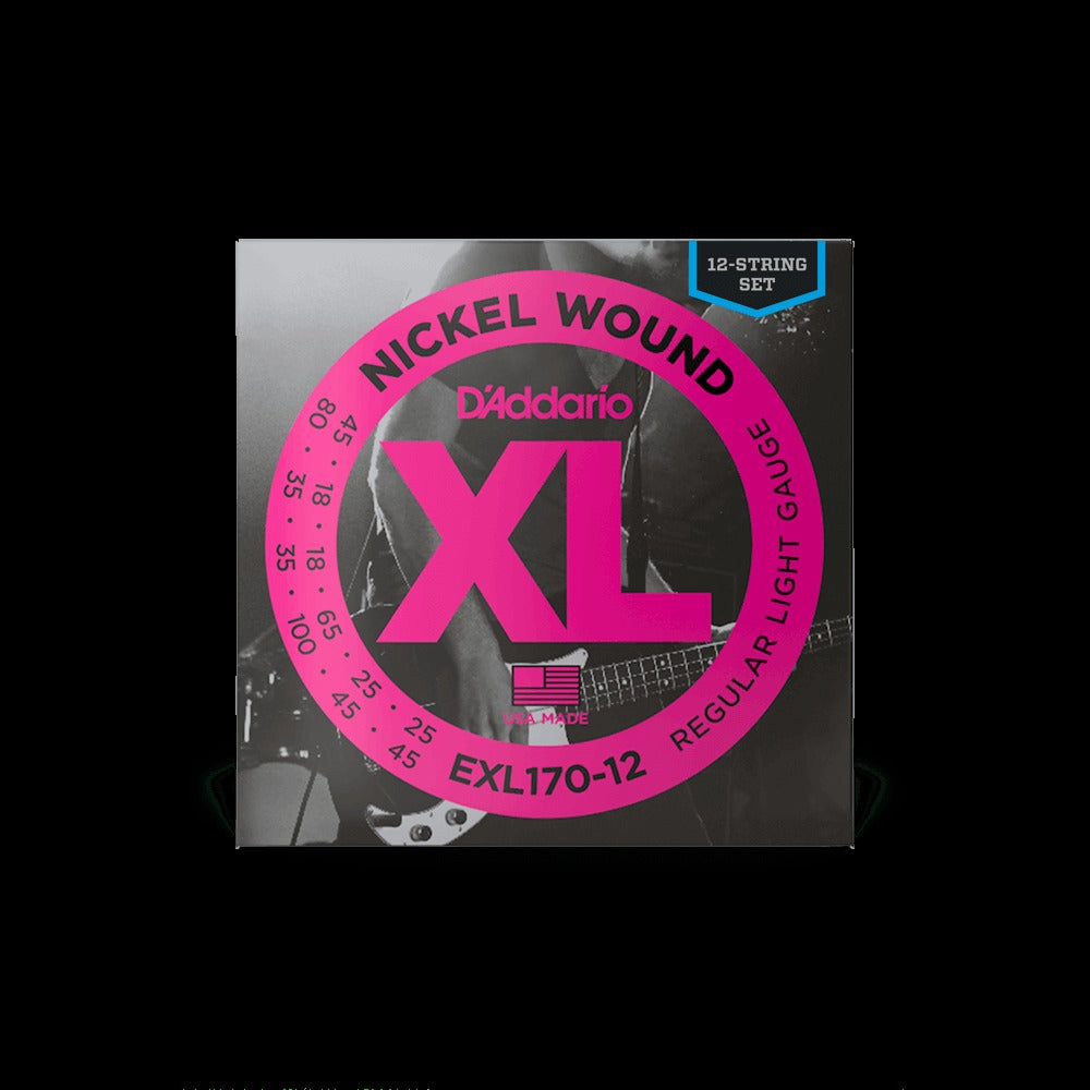 18-45 Regular Light 12-String, Long Scale, XL Nickel Bass Strings