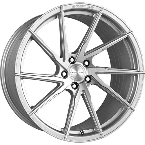 Stance Wheels SF-01 Silver w/ Brushed Spoke Faces 20x10.5 - Right Side | 5x114.3 (663R00551445MSPB)