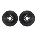 R1 Concepts Front Drilled & Slotted Black Rotors | 2015-2019 VW Golf R (WHPN1-73038)