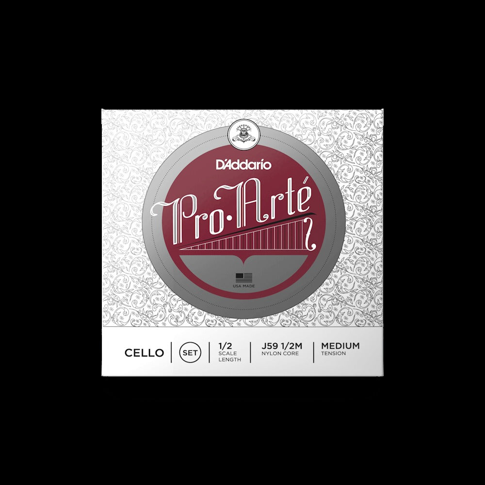 Pro-Arté Cello String Set, 1/2 Scale, Medium Tension