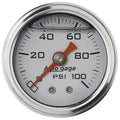 Autometer 1-1/2" 0-100 PSI Pressure Gauge Silver | Universal (2180)