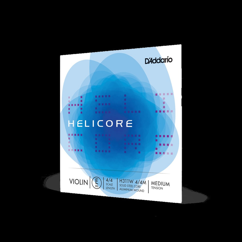 Helicore Violin String Set, 4/4 Scale, Medium Tension