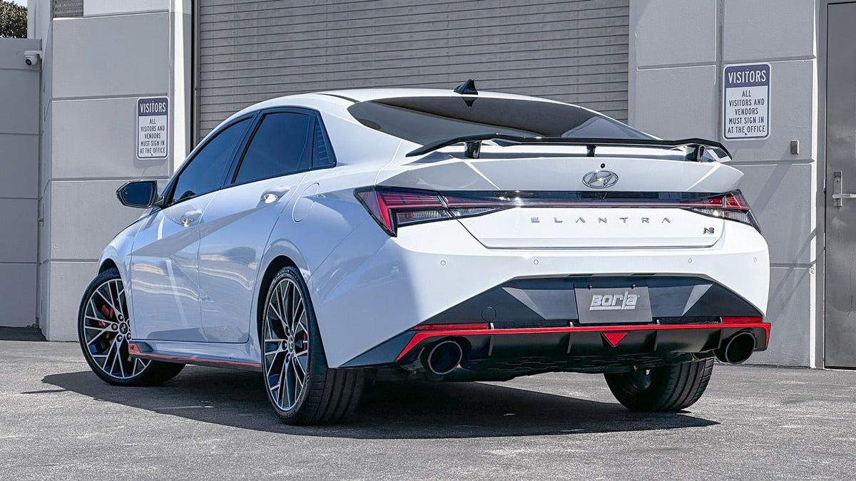 Borla Cat-Back Exhaust System - Black Chrome Tips | 2022-2023 Hyundai Elantra N (140925BC)