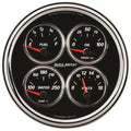 Autometer 5" 100 PSI/100-250 °F/8-18V/240-33 Ω Quad Gauge Designer Black II | Universal (1211)