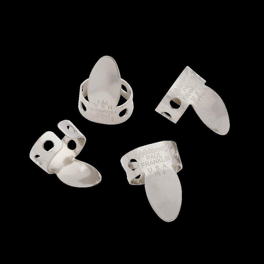 Paul Franklin National Finger Picks, Nickel, 4 Pack