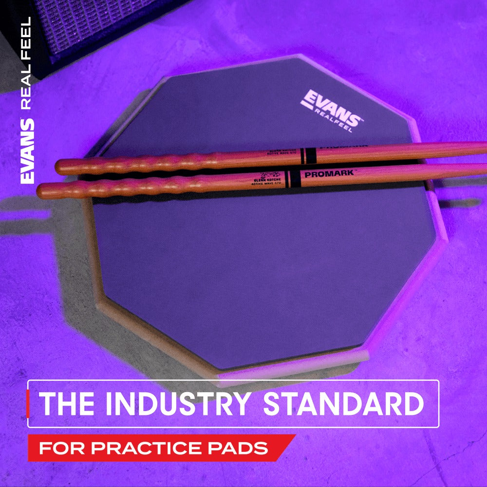 RealFeel 2-sided Practice Drum Pad, 12 Inch