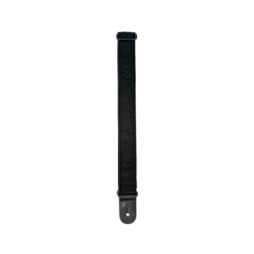 Woven Guitar Strap, Black Satin