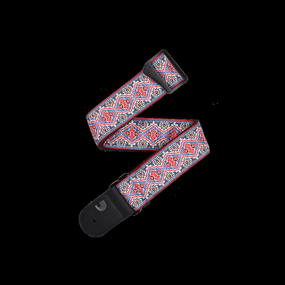 Eco Persian Woven Guitar Strap, White