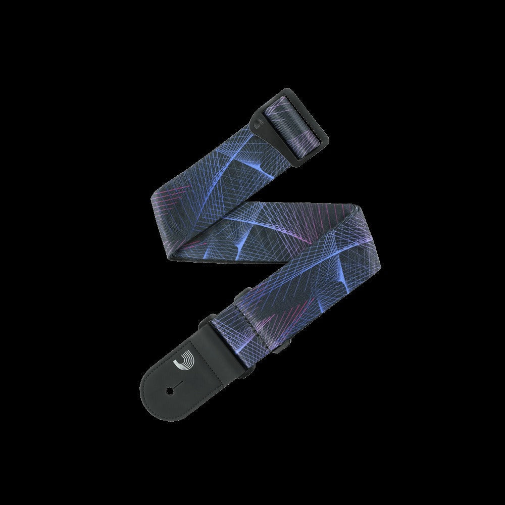 Outrun Polyester Guitar Strap, Kaleidoscope