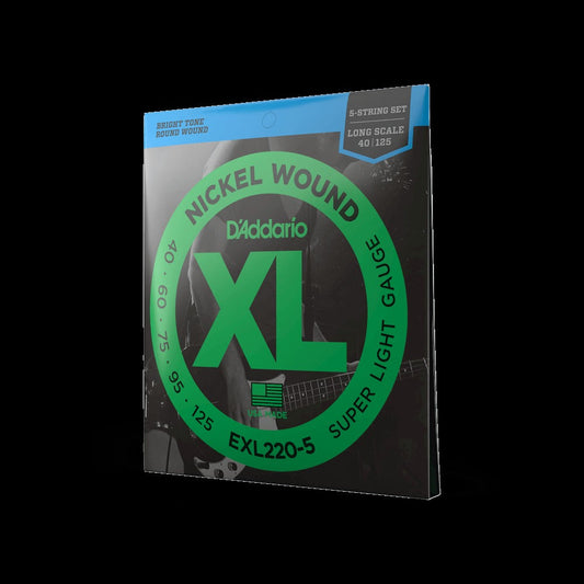 40-125 Super Light 5-String, Long Scale, XL Nickel Bass Strings