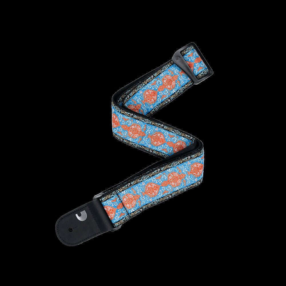 Eco Woven Guitar Strap, Blue & Orange