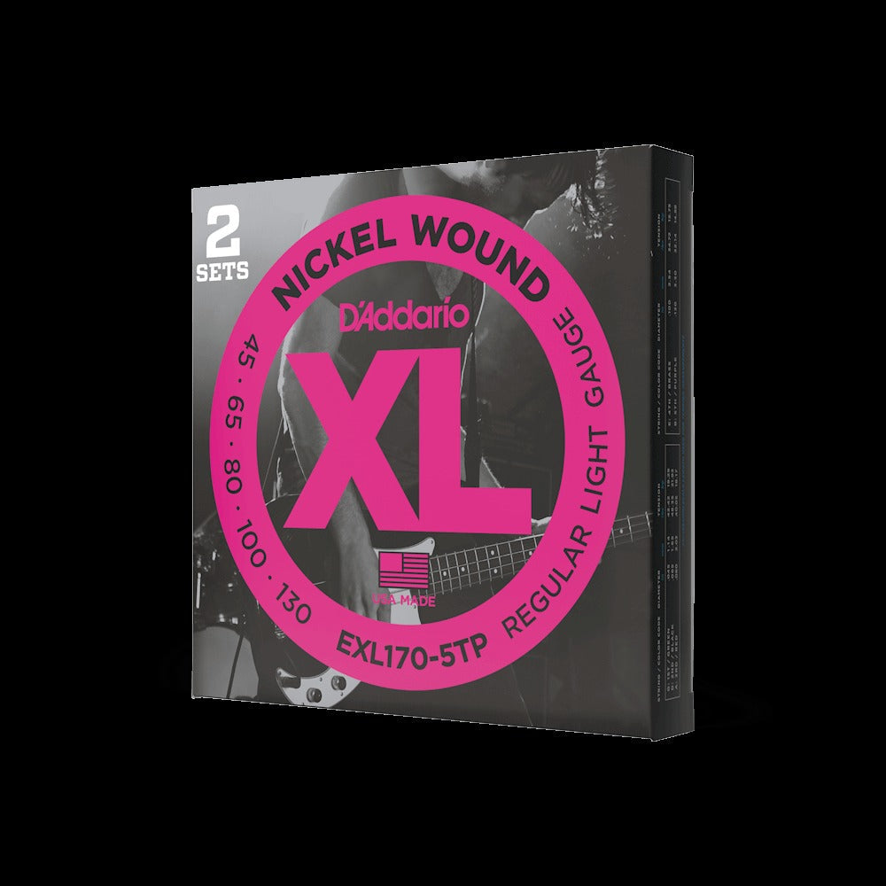45-130 Regular Light 5-String, Long Scale, XL Nickel Bass Strings