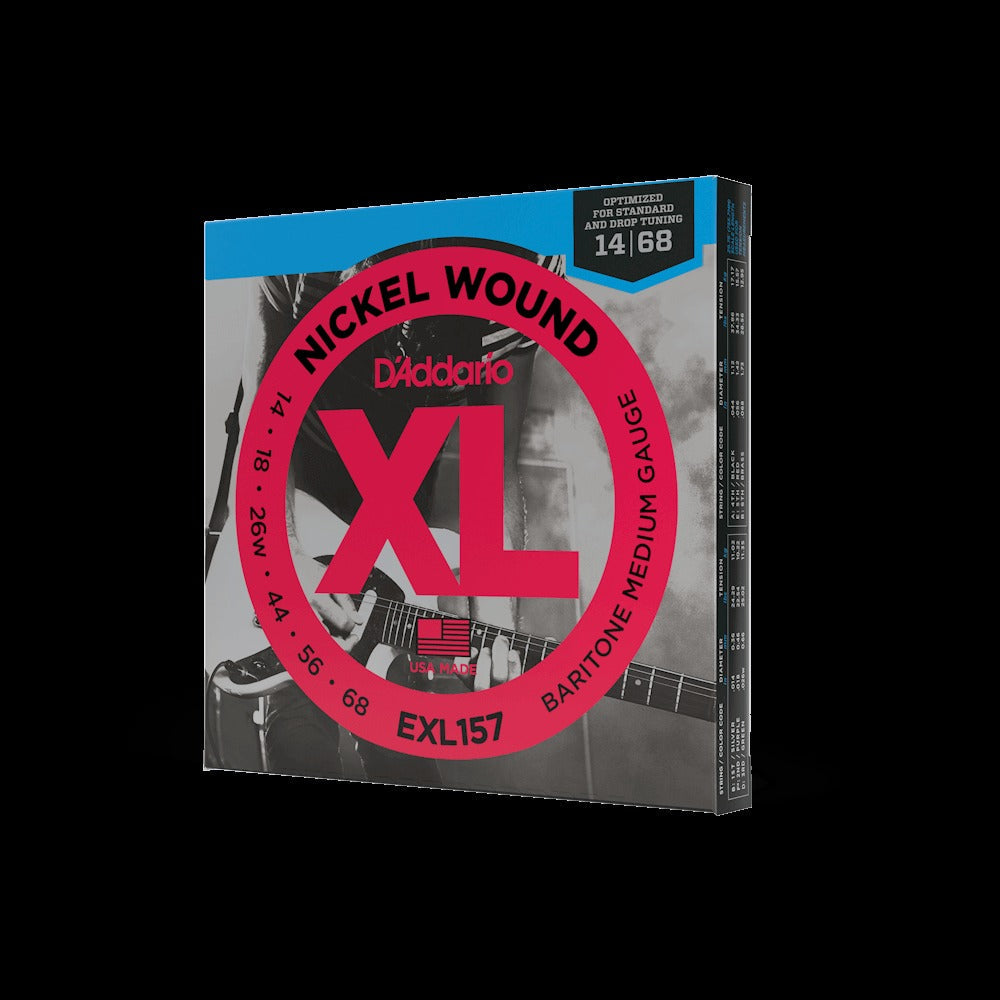 14-68 Medium Baritone, XL Nickel Electric Guitar Strings