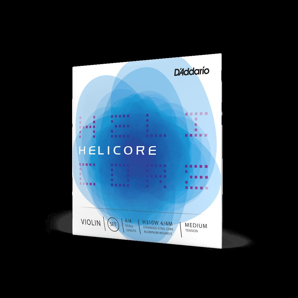 Helicore Violin String Set, 4/4 Scale, Medium Tension