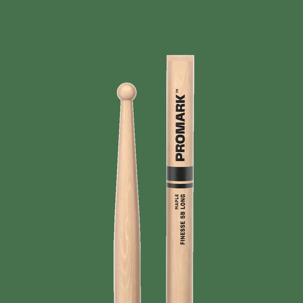 Finesse 5B Long Maple Drumstick, Small Round Wood Tip