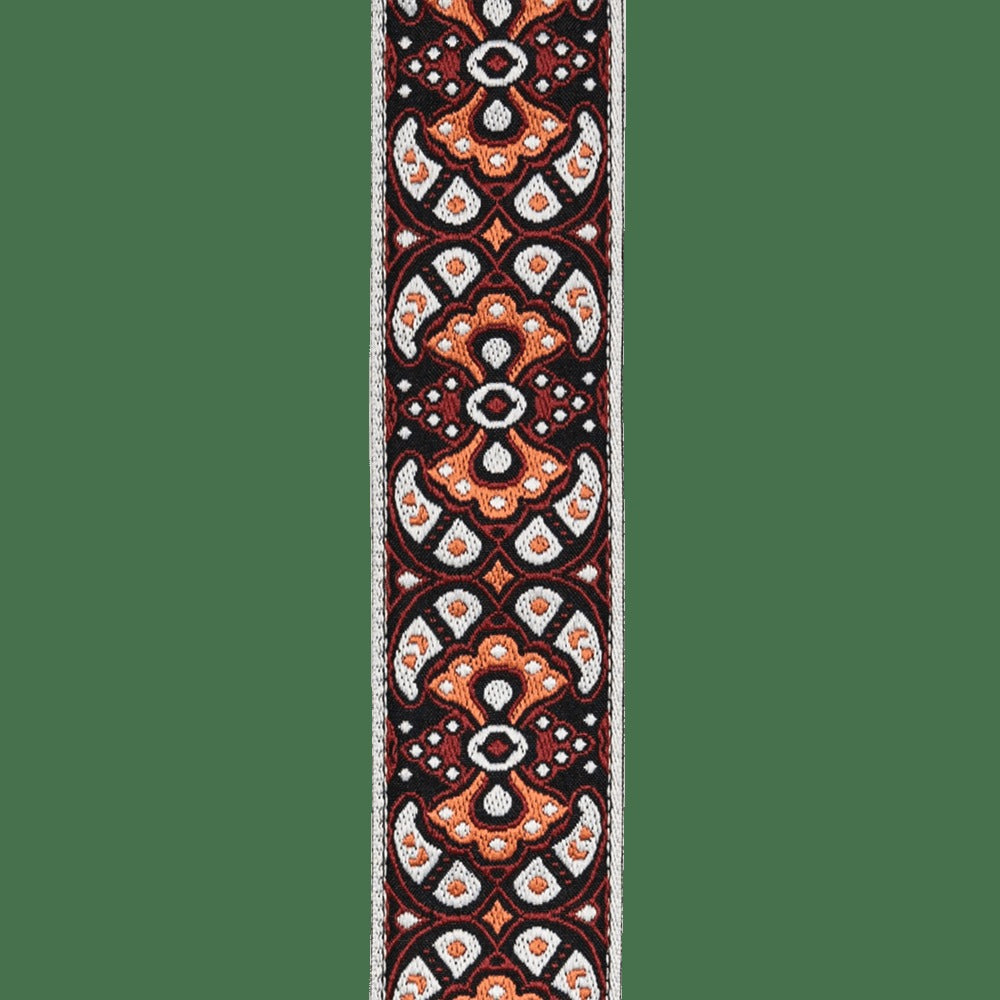 Eco Woven Guitar Strap, Red & Orange