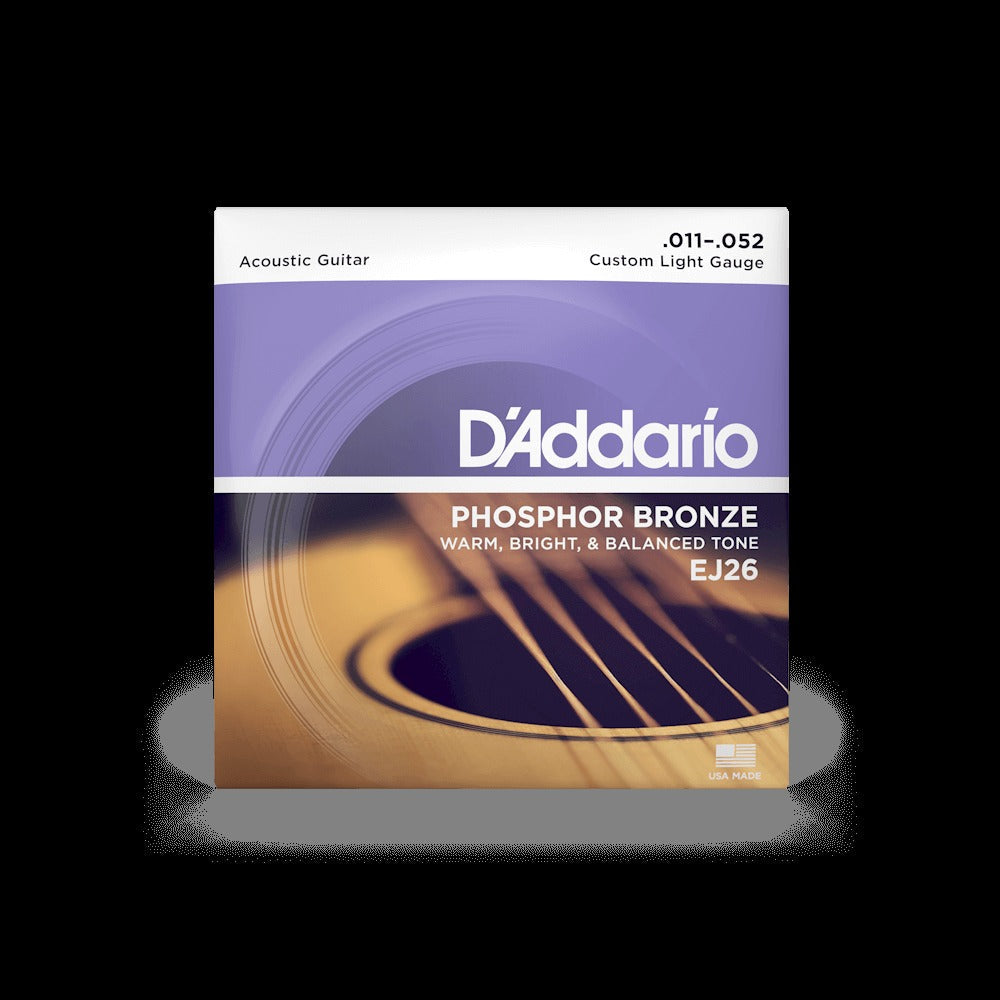 11-52 Custom Light, Phosphor Bronze Acoustic Guitar Strings