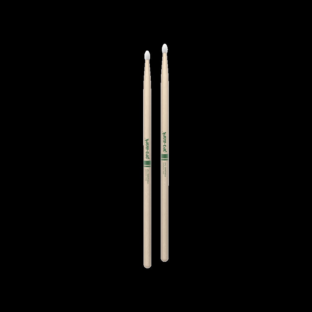 Classic Forward 747 Raw Hickory Drumstick, Oval Nylon Tip