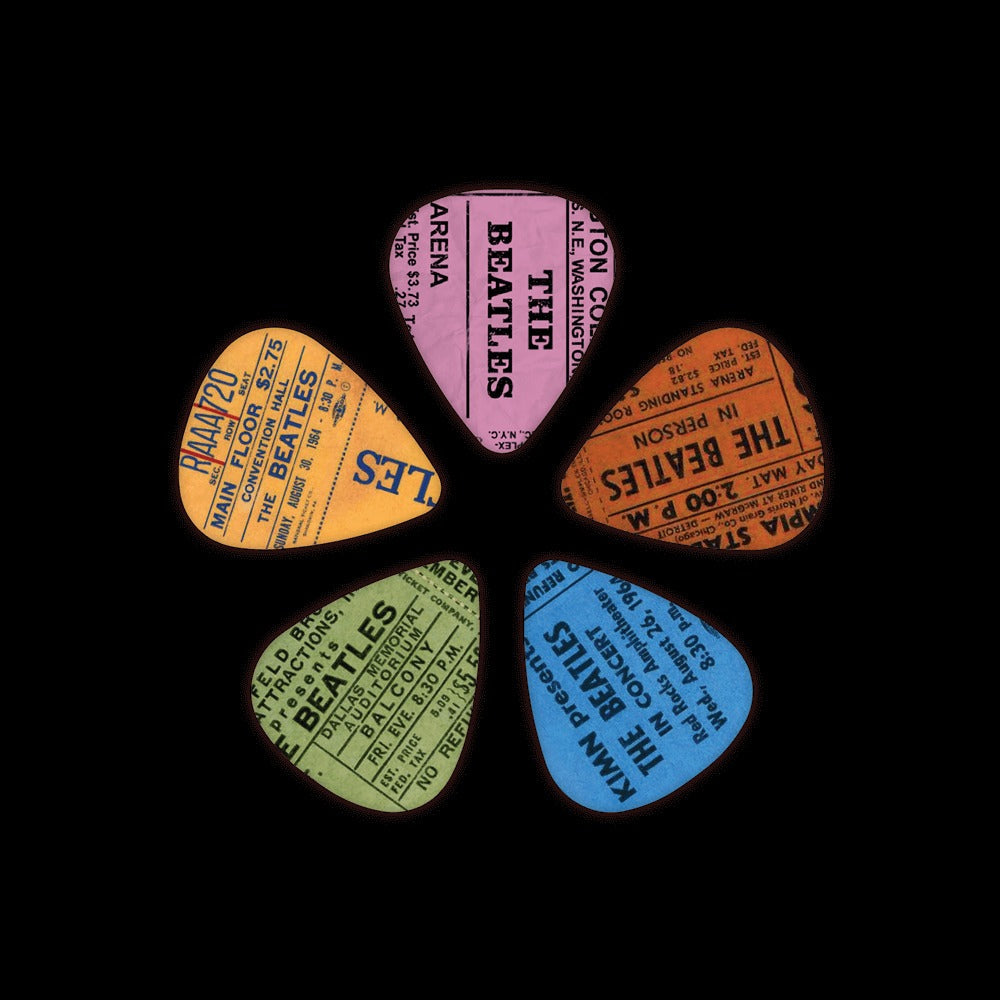 The Beatles 1964 Tour Ticket Stubs Guitar Picks