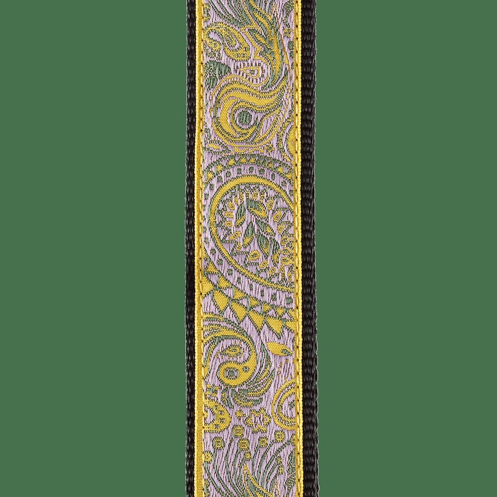 Jacquard Ukulele Straps, Paisley Yellow/Purple