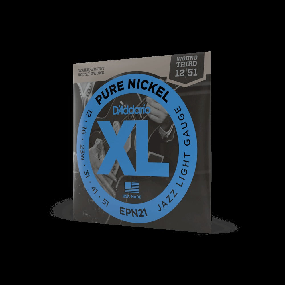 12-51 Jazz Light, XL Pure Nickel Electric Guitar Strings