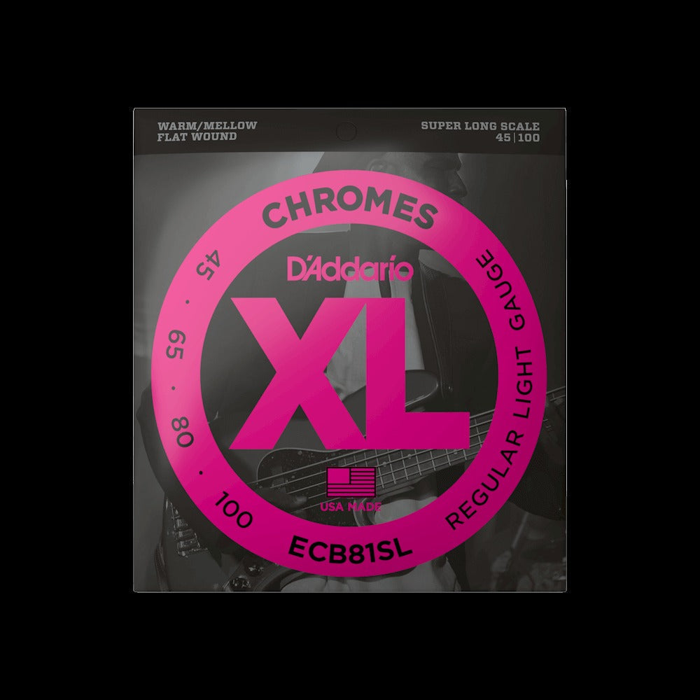 45-100 Regular Light, Super Long Scale, XL Chromes Bass Strings