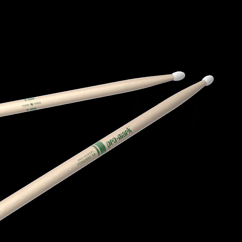 Classic Forward 5B Raw Hickory Drumstick, Oval Nylon Tip