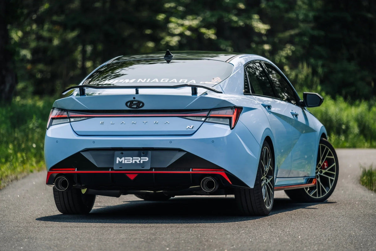 MBRP Dual Outlet 3in Cat Back Exhaust - CF Tips | 2022+ Hyundai Elantra N 2.0L Turbo (S47103CF)