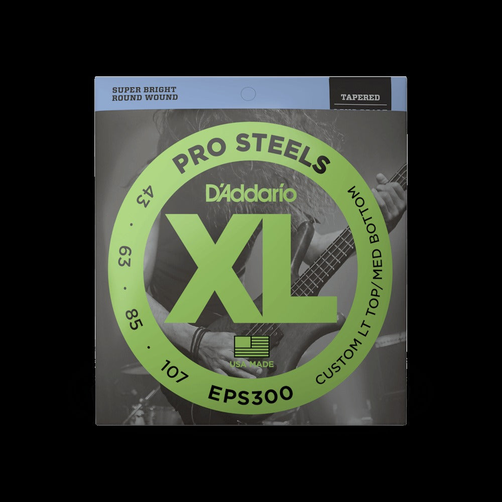43-107 Custom Light Top/Medium Bottom Tapered, Long Scale, XL ProSteels Bass Strings